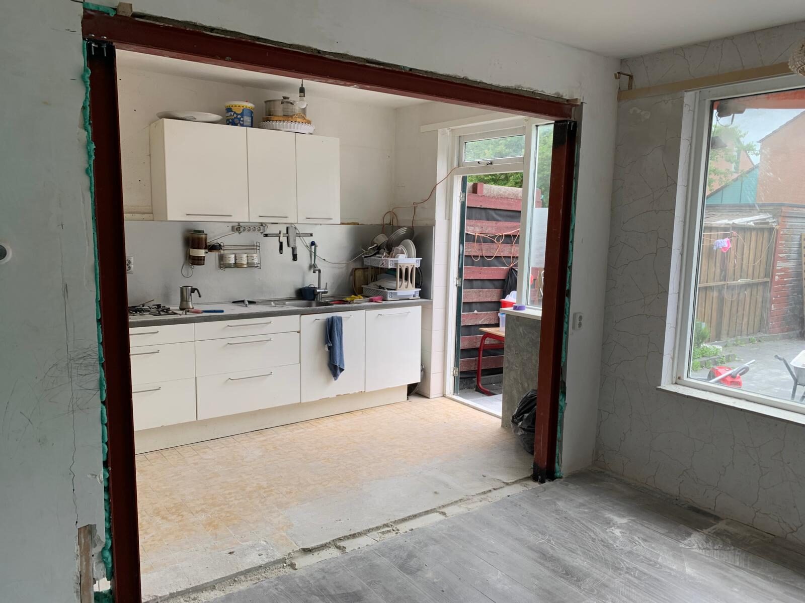 Doorbraak naar open keuken